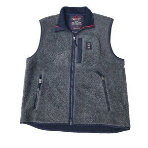 Abercrombie & Fitch Sherpa A&F Full Zip Gray Warm Unisex Sweater Vest Size L